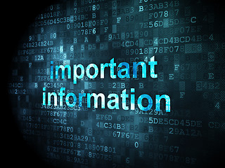 Image showing Information concept: Important Information on digital background