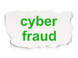 Image showing Safety concept: Cyber Fraud on Paper background