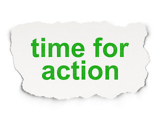 Image showing Time concept: Time for Action on Paper background