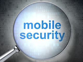 Image showing Privacy concept: Mobile Security with optical glass