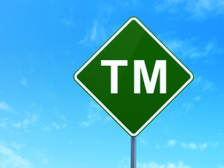 Image showing Law concept: Trademark on road sign background