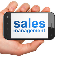 Image showing Marketing concept: Sales Management on smartphone