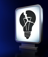 Image showing Finance concept: Light Bulb on billboard background