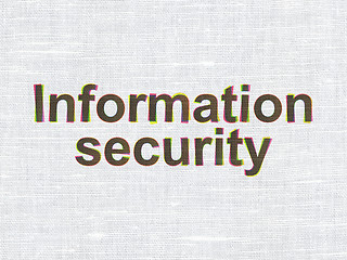 Image showing Privacy concept: Information Security on fabric texture