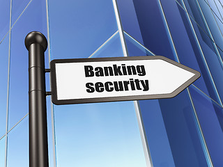 Image showing Protection concept: sign Banking Security on Building background
