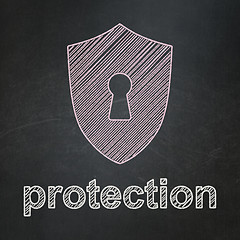 Image showing Protection concept: Shield With Keyhole and Protection