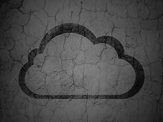 Image showing Cloud networking concept: Cloud on grunge wall background