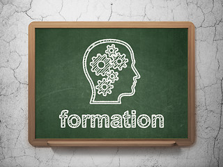 Image showing Education concept: Head With Gears and Formation