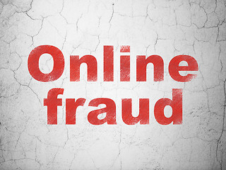 Image showing Privacy concept: Online Fraud on wall background