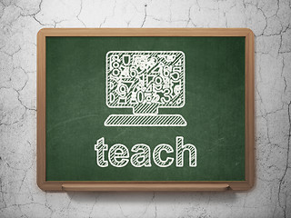 Image showing Education concept: Computer Pc and Teach on chalkboard