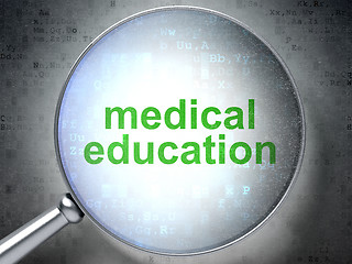 Image showing Education concept: Medical Education with optical glass