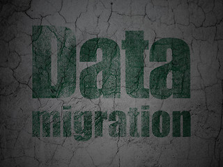 Image showing Information concept: Data Migration on grunge wall background