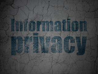 Image showing Privacy concept: Information Privacy on grunge wall background