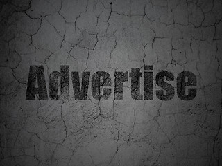 Image showing Advertising concept: Advertise on grunge wall background