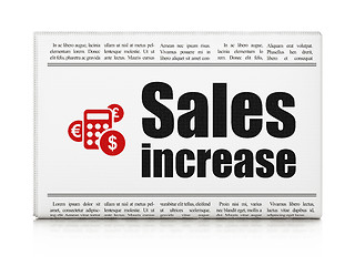 Image showing Advertising news concept: newspaper with Sales Increase