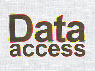 Image showing Information concept: Data Access on fabric texture background