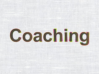 Image showing Education concept: Coaching on fabric texture background