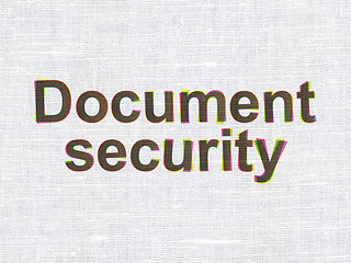 Image showing Protection concept: Document Security on fabric texture