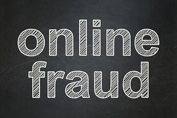 Image showing Safety concept: Online Fraud on chalkboard background