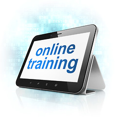 Image showing Education concept: Online Training on tablet pc computer