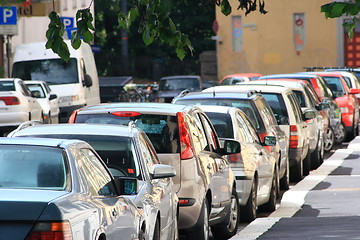 Image showing Parked cars