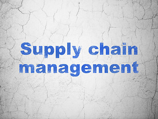 Image showing Marketing concept: Supply Chain Management on wall background