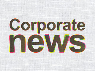 Image showing News concept: Corporate News on fabric texture background