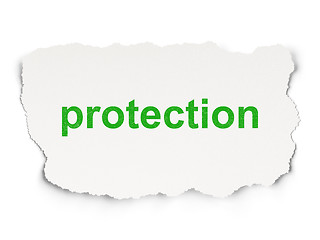 Image showing Privacy concept: Protection on Paper background
