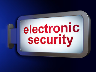 Image showing Safety concept: Electronic Security on billboard background