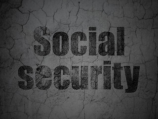 Image showing Safety concept: Social Security on grunge wall background