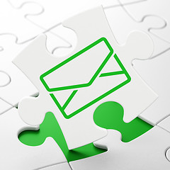 Image showing Business concept: Email on puzzle background