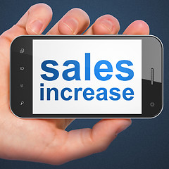 Image showing Advertising concept: Sales Increase on smartphone