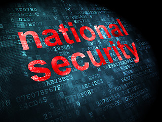 Image showing Privacy concept: National Security on digital background