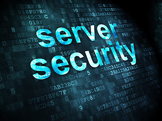 Image showing Safety concept: Server Security on digital background