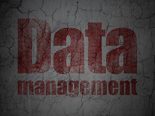 Image showing Information concept: Data Management on grunge wall background