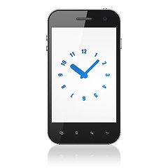 Image showing Time concept: Clock on smartphone