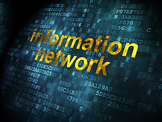 Image showing Information concept: Information Network on digital background