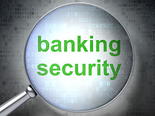 Image showing Privacy concept: Banking Security with optical glass