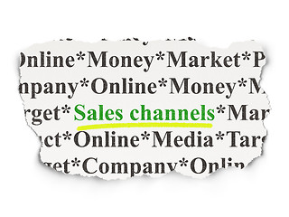 Image showing Advertising concept: Sales Channels on Paper background