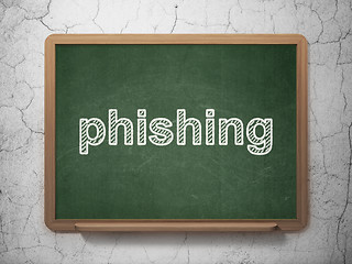 Image showing Privacy concept: Phishing on chalkboard background