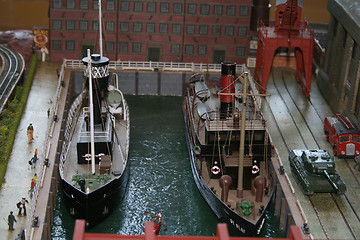 Image showing model ships