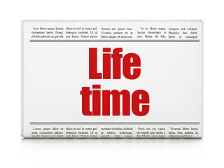 Image showing Timeline news concept: newspaper headline Life Time