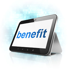 Image showing Finance concept: Benefit on tablet pc computer