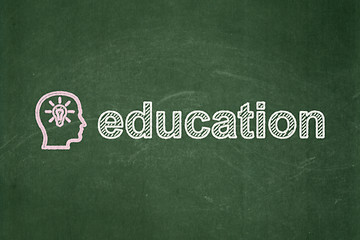 Image showing Education concept: Head With Lightbulb and Education