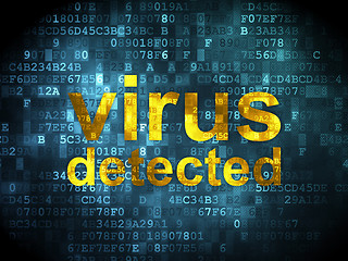 Image showing Safety concept: Virus Detected on digital background