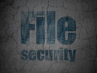 Image showing Security concept: File Security on grunge wall background