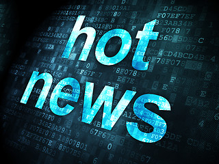 Image showing News concept: Hot News on digital background