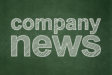 Image showing News concept: Company News on chalkboard background