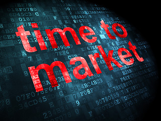 Image showing Time concept: Time to Market on digital background