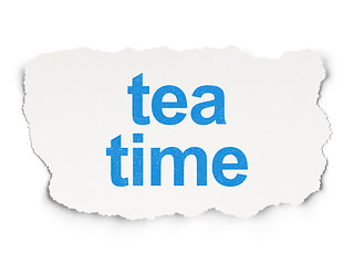 Image showing Timeline concept: Tea Time on Paper background